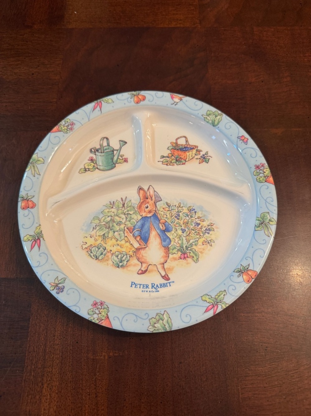 Peter Rabbit Beatrix Potter 3 Section Divided Dish by Eden
